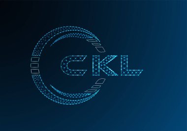 CKL düşük poli harfli logo vektör tasarımı. CKL düşük poli logo tasarımı. 