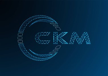 CKM düşük poli harfli logo vektör tasarımı. CKM düşük poli logo tasarımı. 