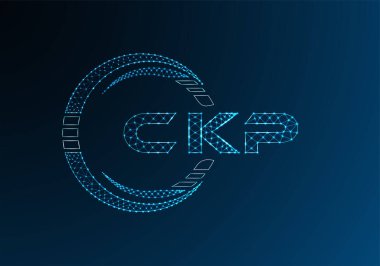 CKP düşük poli harfli logo vektör tasarımı. CKP düşük poli logo tasarımı. 