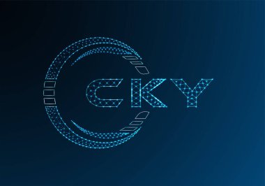CKY düşük poli harfli logo vektör tasarımı. CKY düşük poli logo tasarımı. 