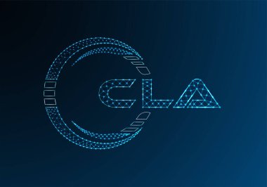 CLA düşük poli harfli logo vektör tasarımı. CLA düşük poli logo tasarımı. 