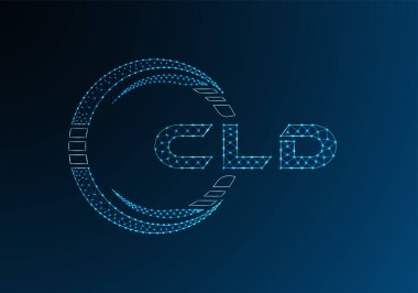 CLD düşük poli harfli logo vektör tasarımı. CLD düşük poli logo tasarımı. 