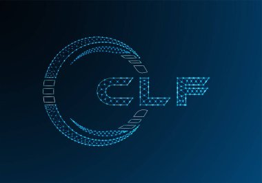 CLF düşük poli harfli logo vektör tasarımı. CLF düşük poli logo tasarımı. 