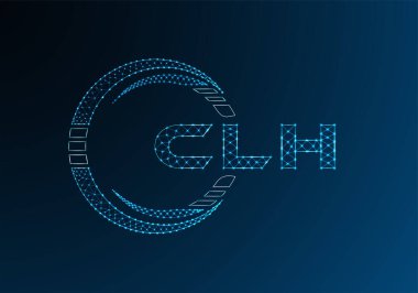CLH düşük poli harfli logo vektör tasarımı. CLH düşük poli logo tasarımı. 