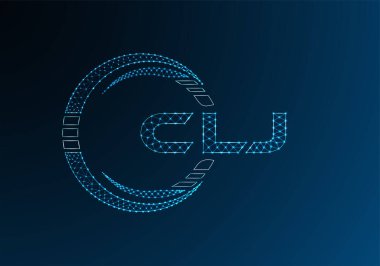 CLJ düşük poli harfli logo vektör tasarımı. CLJ alt poli logo tasarımı. 