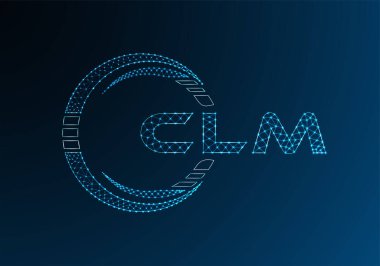CLM düşük poli harfli logo vektör tasarımı. CLM düşük poli logo tasarımı. 