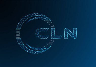 CLN düşük poli harfli logo vektör tasarımı. CLN alt poli logo tasarımı. 