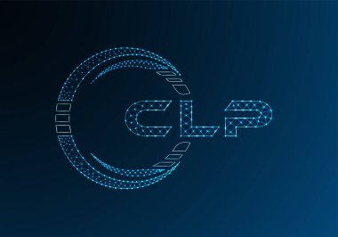 CLP düşük poli harfli logo vektör tasarımı. CLP düşük poli logo tasarımı. 