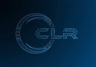 CLR düşük poli harfli logo vektör tasarımı. CLR düşük poli logo tasarımı. 