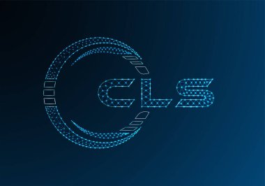 CLS düşük poli harfli logo vektör tasarımı. CLS düşük poli logo tasarımı. 