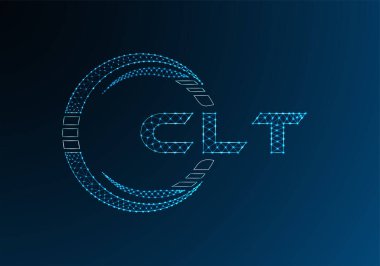 CLT düşük poli harfli logo vektör tasarımı. CLT alt poli logo tasarımı. 