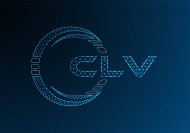 CLV düşük poli harfli logo vektör tasarımı. CLV düşük poli logo tasarımı. 