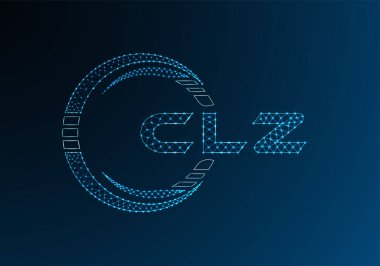 CLZ düşük poli harfli logo vektör tasarımı. CLZ düşük poli logo tasarımı. 