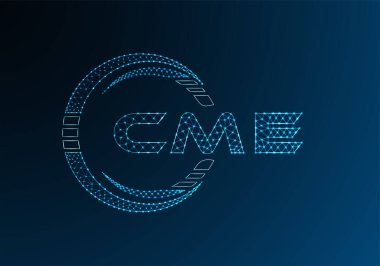 CME düşük poli harfli logo vektör tasarımı. CME düşük poli logo tasarımı. 