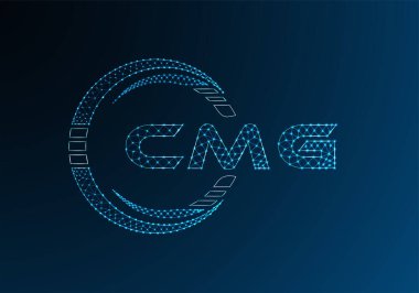 CMG düşük poli harfli logo vektör tasarımı. CMG düşük poli logo tasarımı. 