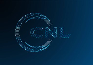 CNL düşük poli harfli logo vektör tasarımı. CNL düşük poli logo tasarımı. 
