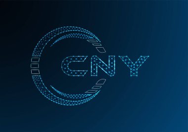 NY düşük poli harfli logo vektör tasarımı. NY düşük poli logo tasarımı. 