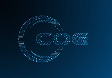 COG düşük poli harfli logo vektör tasarımı. COG düşük poli logo tasarımı. 