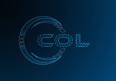 COL düşük poli harfli logo vektör tasarımı. COL düşük poli logo tasarımı. 