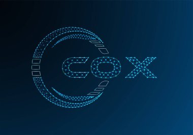 COX düşük poli harfli logo vektör tasarımı. COX düşük poli logo tasarımı. 