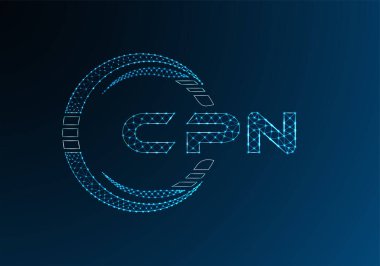 CPN düşük poli harfli logo vektör tasarımı. CPN düşük poli logo tasarımı. 
