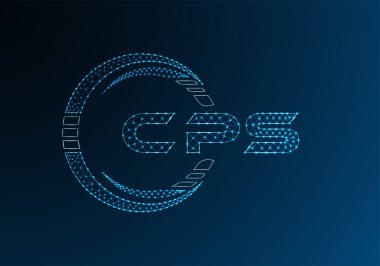 CPS düşük poli harfli logo vektör tasarımı. CPS düşük poli logo tasarımı. 