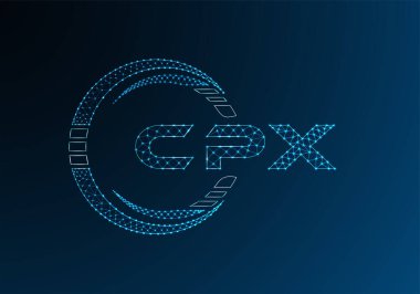 CPX düşük poli harfli logo vektör tasarımı. CPX düşük poli logo tasarımı. 