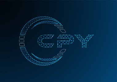 CPY düşük poli harfli logo vektör tasarımı. CPY düşük poli logo tasarımı. 