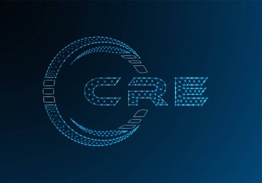 CRE düşük poli harfli logo vektör tasarımı. CRE düşük poli logo tasarımı. 