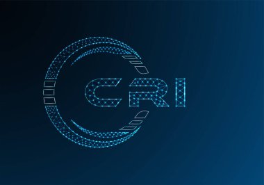 CRI düşük poli harfli logo vektör tasarımı. CRI düşük poli logo tasarımı. 