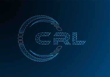 CRL düşük poli harfli logo vektör tasarımı. CRL düşük poli logo tasarımı. 