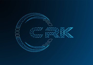 CRK düşük poli harfli logo vektör tasarımı. CRK düşük poli logo tasarımı. 