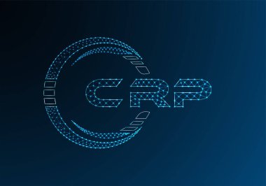 CRP düşük poli harfli logo vektör tasarımı. CRP düşük poli logo tasarımı. 