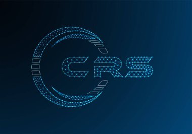 CRS düşük poli harfli logo vektör tasarımı. CRS düşük poli logo tasarımı. 