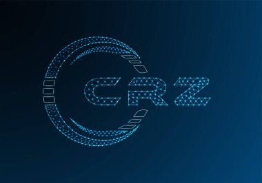 CRZ düşük poli harfli logo vektör tasarımı. CRZ düşük poli logo tasarımı. 