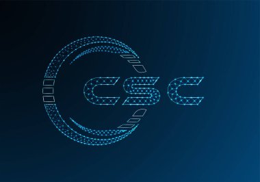 CSC düşük poli harfli logo vektör tasarımı. CSC düşük poli logo tasarımı. 