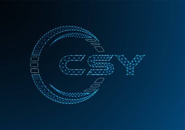 CSY düşük poli harfli logo vektör tasarımı. CSY düşük poli logo tasarımı. 