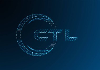 CTL düşük poli harfli logo vektör tasarımı. CTL düşük poli logo tasarımı. 