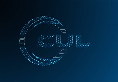 CUL düşük poli harfli logo vektör tasarımı. CUL düşük poli logo tasarımı. 