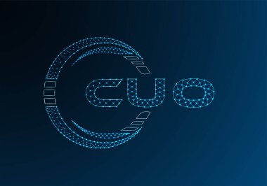 CUO düşük poli harfli logo vektör tasarımı. CUO düşük poli logo tasarımı. 
