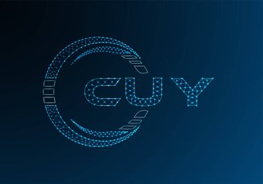 CUY düşük poli harfli logo vektör tasarımı. CUY düşük poli logo tasarımı. 