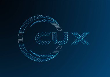 CUX düşük poli harfli logo vektör tasarımı. CUX düşük poli logo tasarımı. 