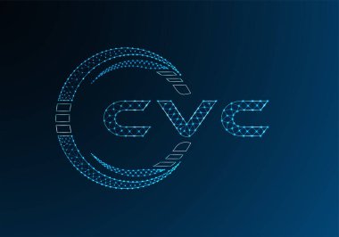 CVC düşük poli harfli logo vektör tasarımı. CVC düşük poli logo tasarımı. 