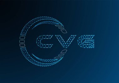 CVG düşük poli harfli logo vektör tasarımı. CVG düşük poli logo tasarımı. 