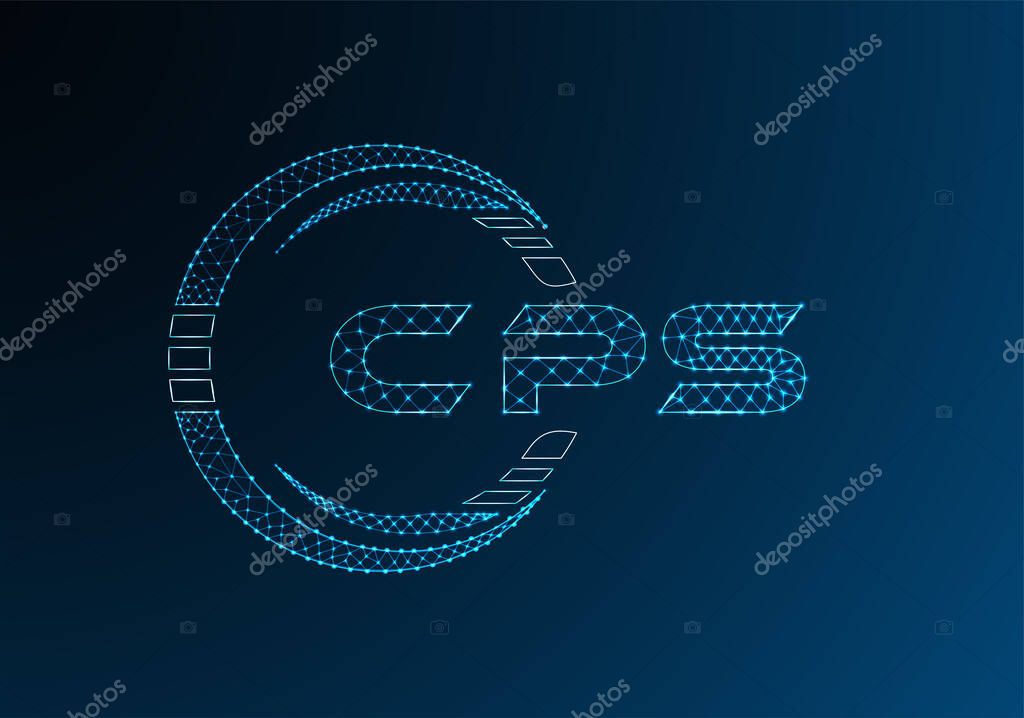 CPS low poly letter logo vector design. CPS lower poly logo design.