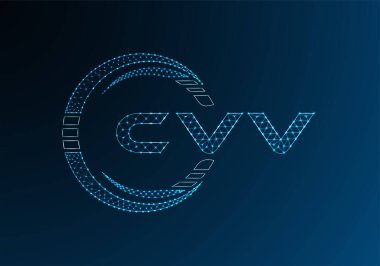 CVV düşük poli harfli logo vektör tasarımı. CVV düşük poli logo tasarımı. 