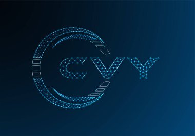 CVY düşük poli harfli logo vektör tasarımı. CVY düşük poli logo tasarımı. 