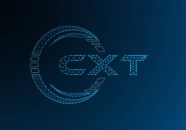 CXT düşük poli harfli logo vektör tasarımı. CXT düşük poli logo tasarımı. 