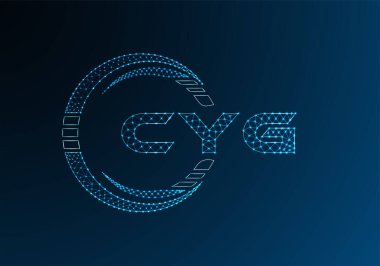 CYG düşük poli harfli logo vektör tasarımı. CYG düşük poli logo tasarımı. 