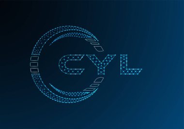 CYL düşük poli harfli logo vektör tasarımı. CYL düşük poli logo tasarımı. 